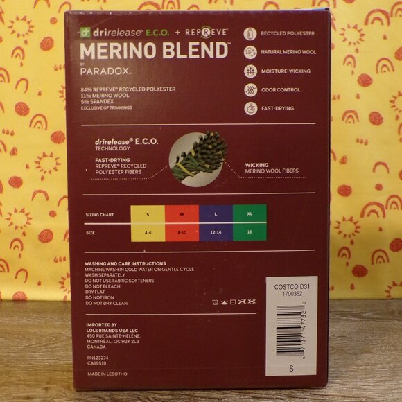 PARADOX Merino Blend NWT Women's Purple Top Performance Base Layer - Size SMALL - Picture 2 of 5